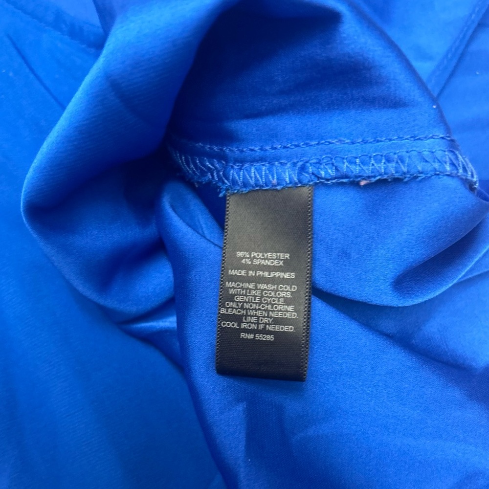 Express Blue Zip-Front Top - Picture 6 of 6